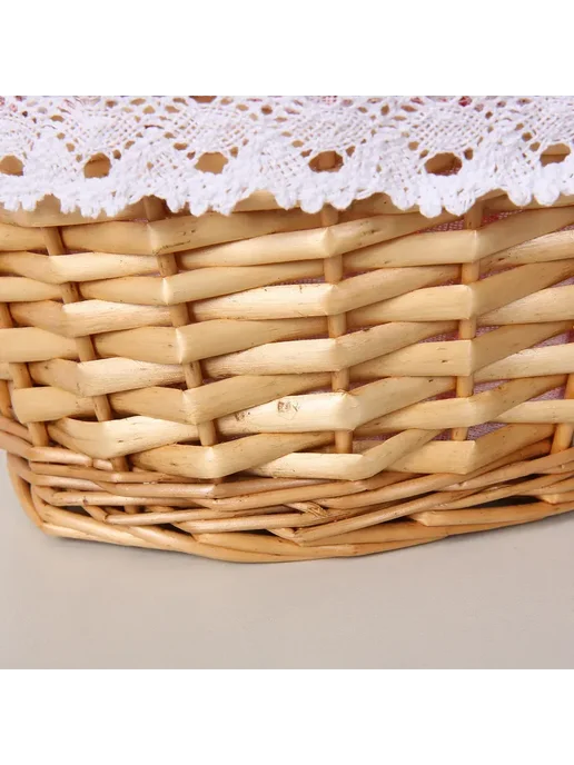 Плетеная корзина для пикника из ротанга лозы, вариант, фото 2