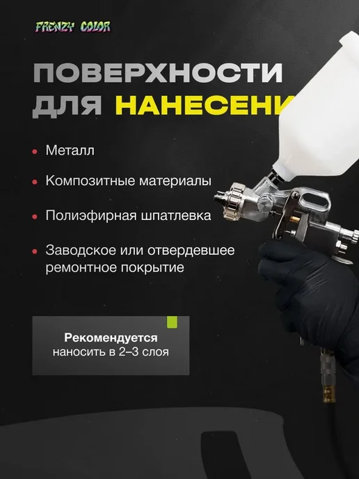 Грунтовка для автомобиля 2К 4 1 ЧЕРНЫЙ 0,8 л + 0,2 л, 800 мл, 200 мл, фото 4