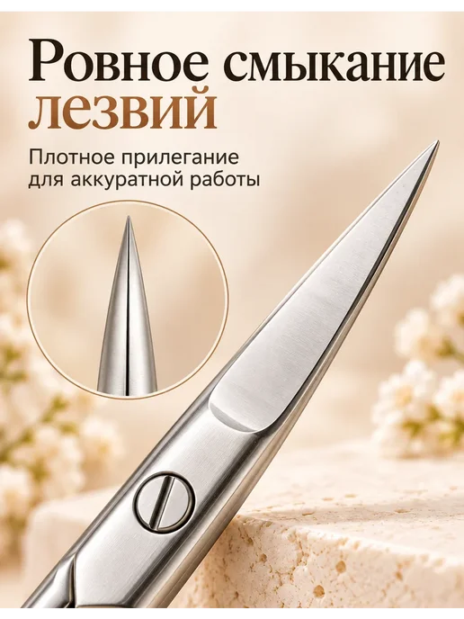 Ножницы маникюрные для кутикулы и ногтей профессиональные, серый, фото 3