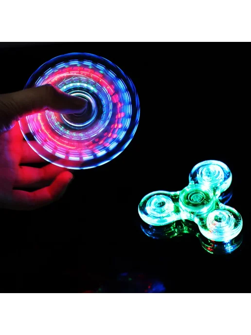 Нет бренда LED Спиннер антистресс зеленый, зеленый, фото 3