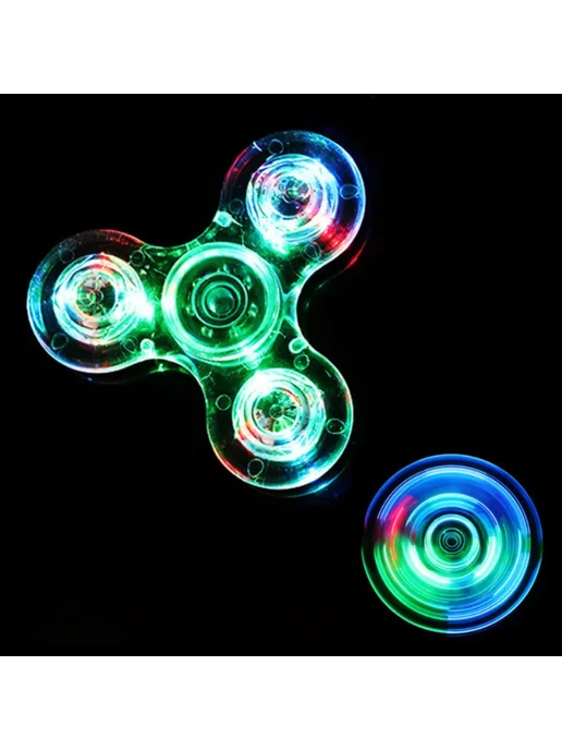 Нет бренда LED Спиннер антистресс зеленый, зеленый, фото 4