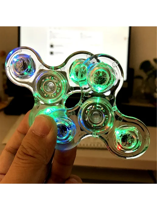 Нет бренда LED Спиннер антистресс зеленый, зеленый, фото 5