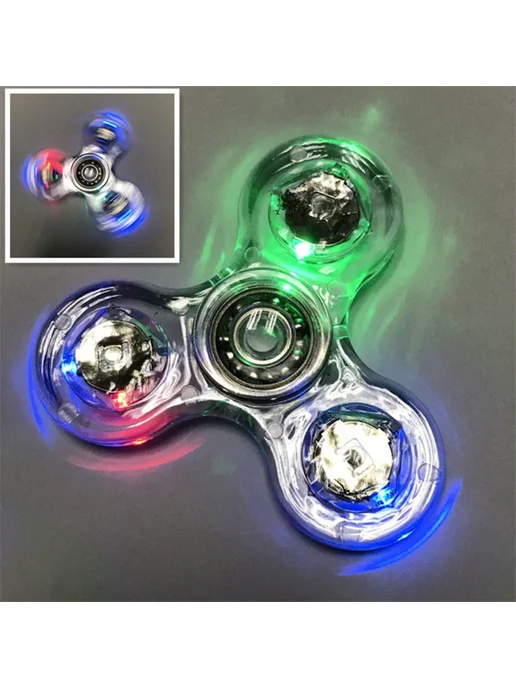 Нет бренда LED Спиннер антистресс зеленый, зеленый, фото 6