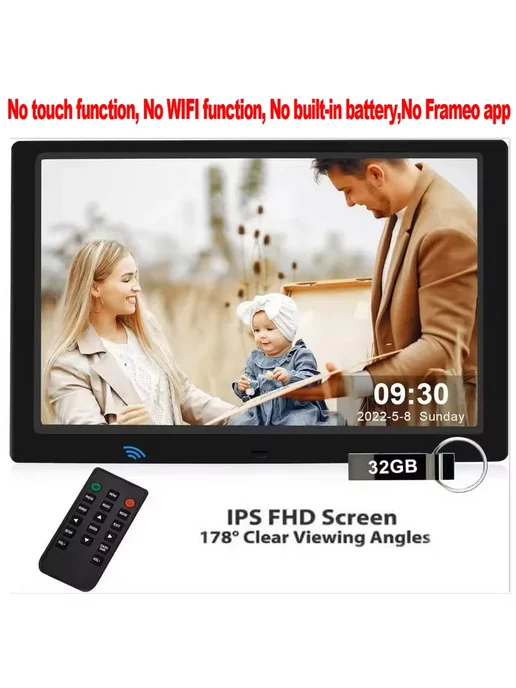 Нет бренда 10-дюймовая цифровая фоторамка с IPS-экраном 1280x800, цифро, 1280x800, фото 2
