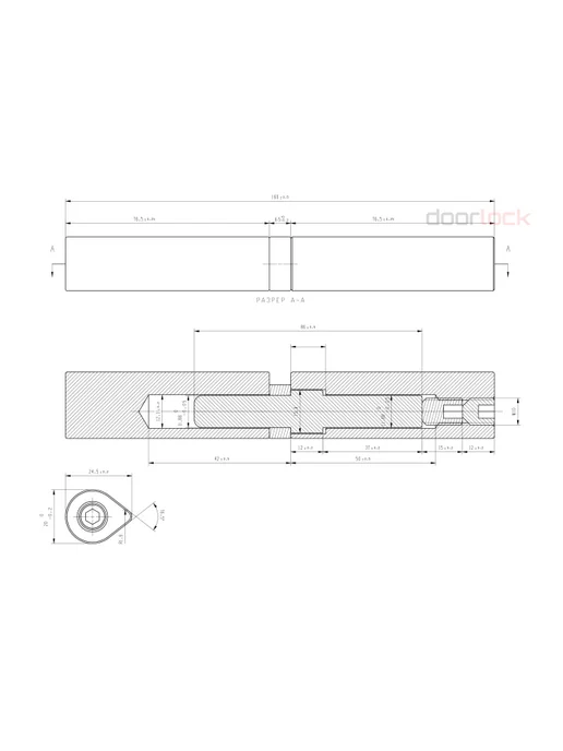 Doorlock Петля каплевидная приварная регулируемая DL HS-160AD, вариант, фото 3