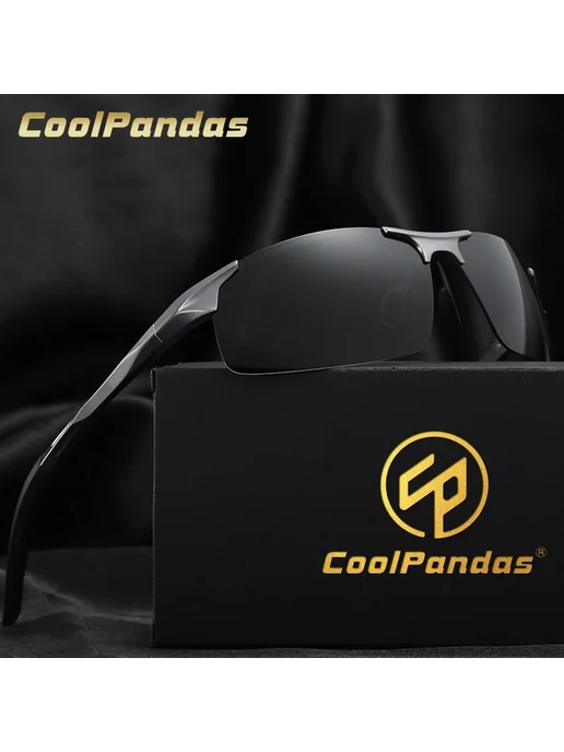 COOLPANDAS Солнцезащитные очки Black Gray, черные, черный, фото 3