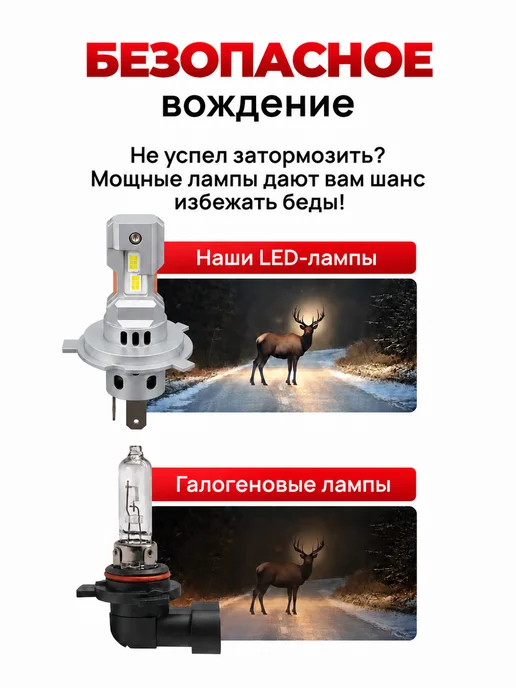 ZMB Светодиодные H4 LED автомобильные лампы Н4 лед, вариант, фото 5