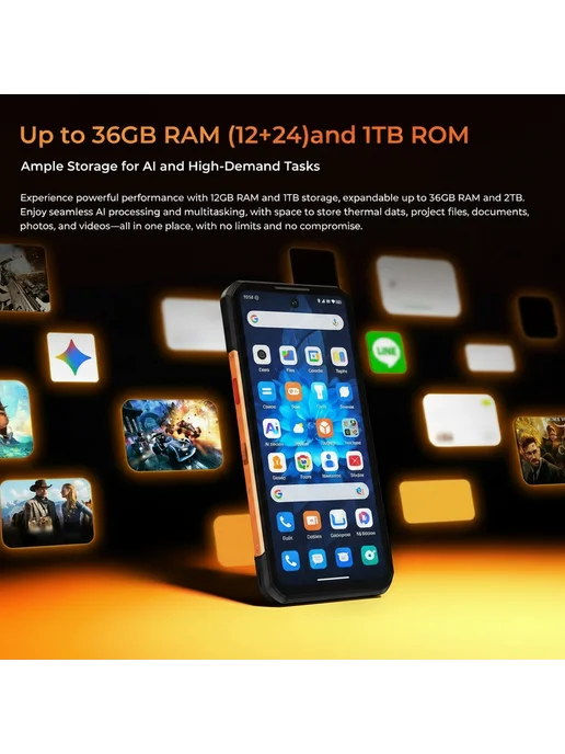 Смартфон OUKITEL Wp500 12/1024 ГБ, оранжевый, фото 6