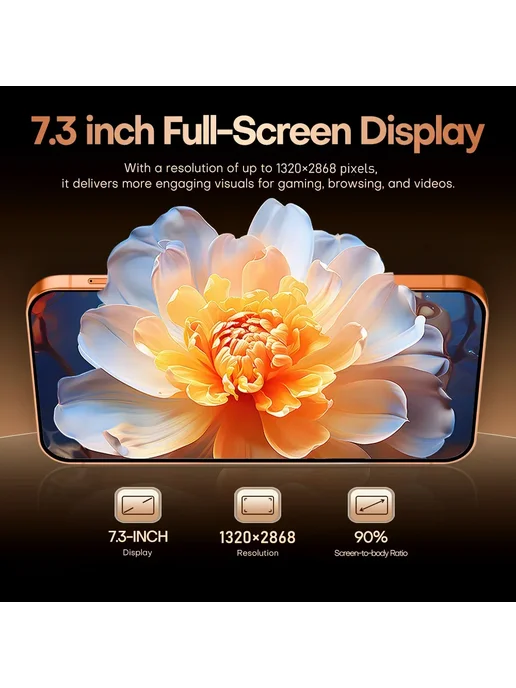 Смартфон Pro Max Xs 17 Pro Max 2/512 ГБ, оранжевый, фото 7
