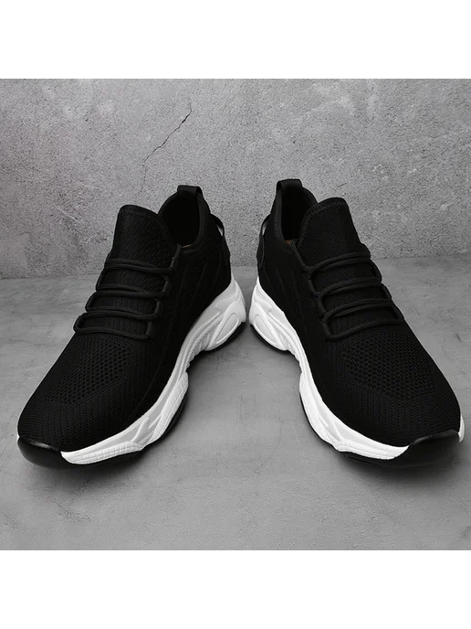 Elevateshoes мужские кроссы для бега черные 37, черный, фото 2