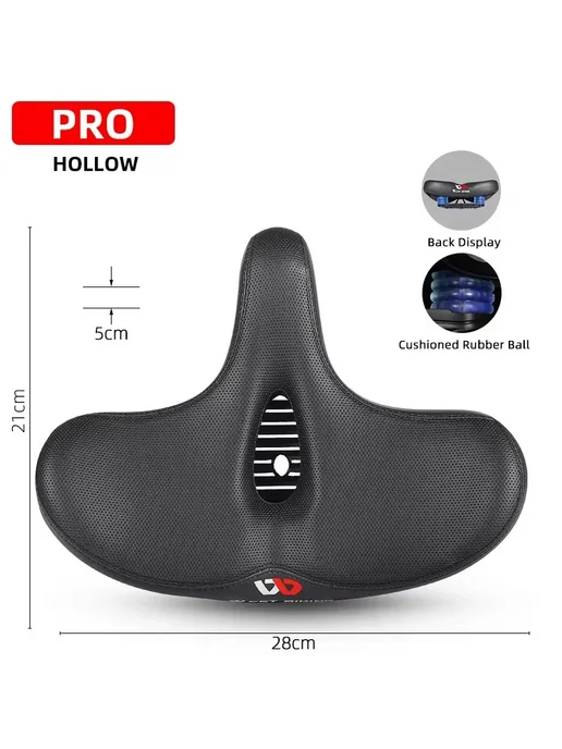West Biking Велосипедное седло PRO Hollow Black, 28x21см, 28x21 см