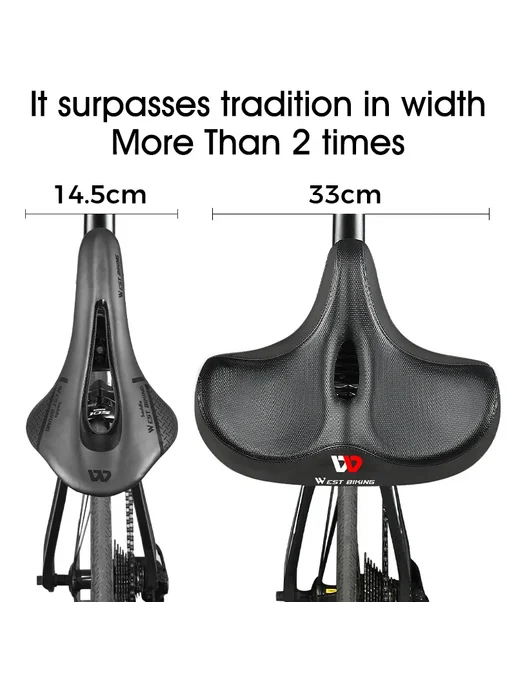 West Biking Велосипедное седло PRO Hollow Black, 28x21см, 28x21 см, фото 7