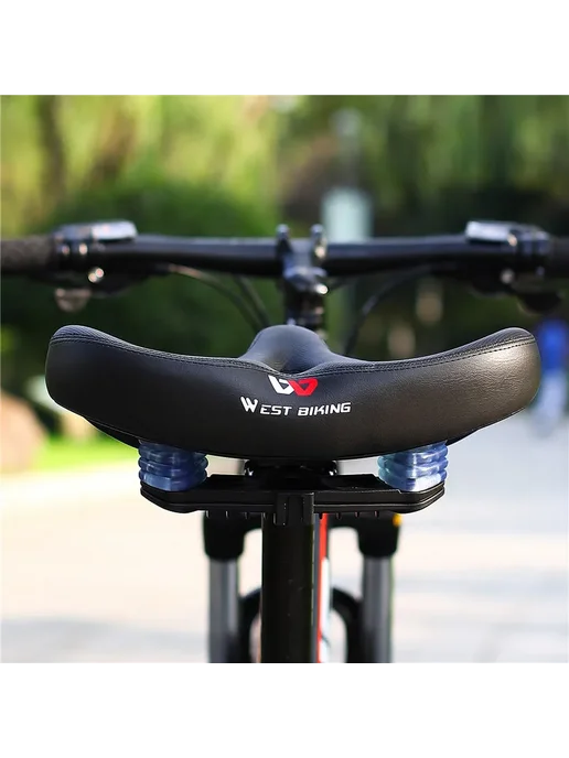 West Biking Велосипедное седло MAX Black, черное, черный, фото 4