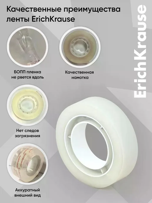 My Sweet Home Клейкая лента прозрачная 12 мм 20 м матовая, 20 м, фото 4