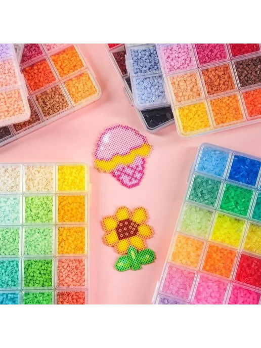 Нет бренда Набор бусин 24 цвета Perler Hama 2.6 мм, 24 цв., фото 3