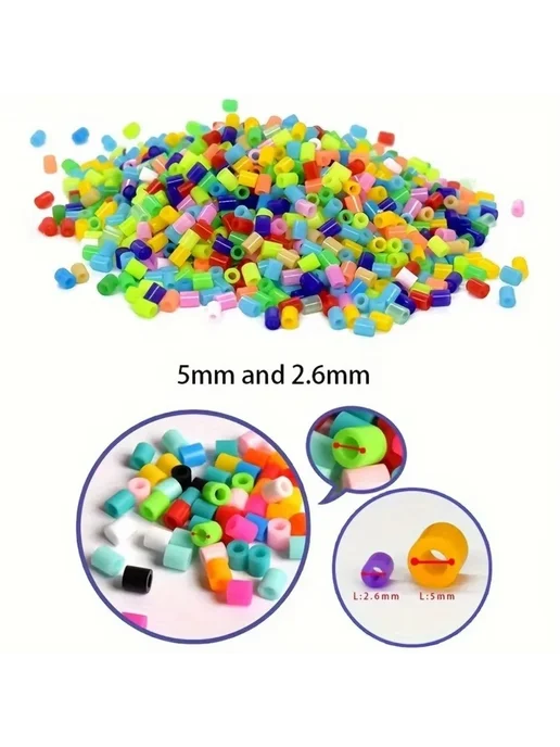 Нет бренда Набор бусин 24 цвета Perler Hama 2.6 мм, 24 цв., фото 6