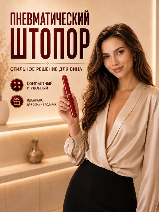 AIR PUMP Штопор пневматический для вина помповый, красный, красный, фото 2