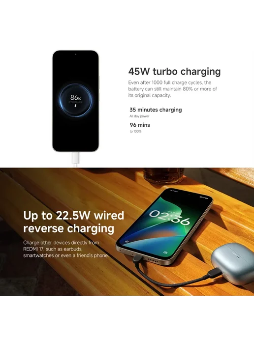 Смартфон Xiaomi Redmi 17 4/256 ГБ, фиолетовый, фото 6