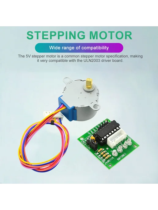 5V шагов мотор 28BYJ-48 + ULN2003 драйвер для Arduino, вариант, фото 5