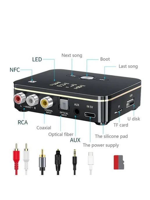 Адаптер M8 Bluetooth v5.0, вариант, фото 3