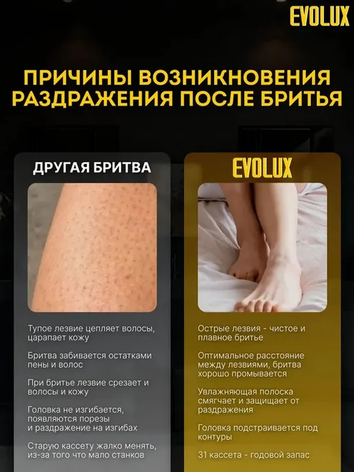 Комплект бритв Evolux 31 кассет набор, вариант, фото 8