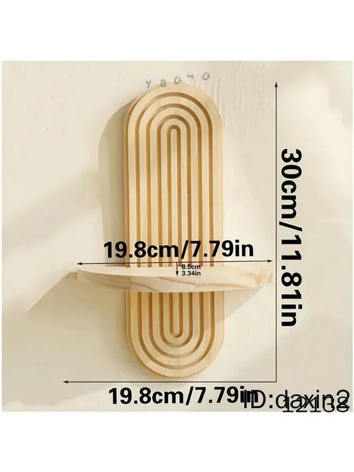 Настенная полка-домик из сосны, 20×9×30 см, 1 шт, 20x9x30 см, 1 шт, фото 2
