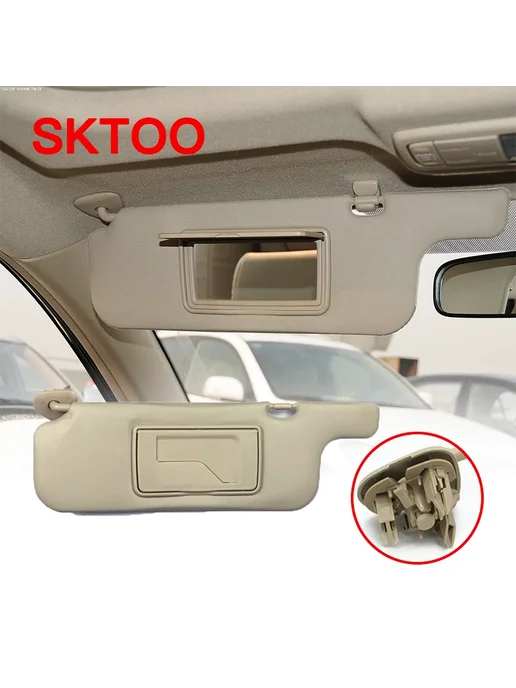 Нет бренда Козырек солнцезащитный Toyota Corolla 2003-2012, Right buckl, бежевый, фото 2