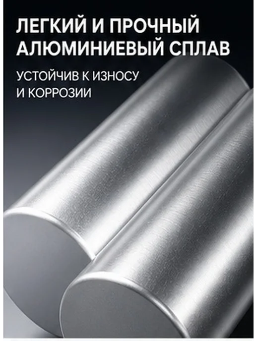 Портативная алюминиевая ручка для зонта серебристая, серебристый, фото 3