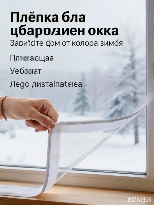 Утеплитель для окон пластиковых на зиму самоклеящиеся 110 CM, белый, фото 2