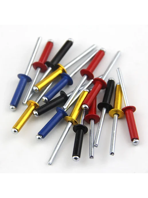 Цветные алюминиевые заклепки M3.2, M4, M5 20pcs M4x16, Син, 20 шт