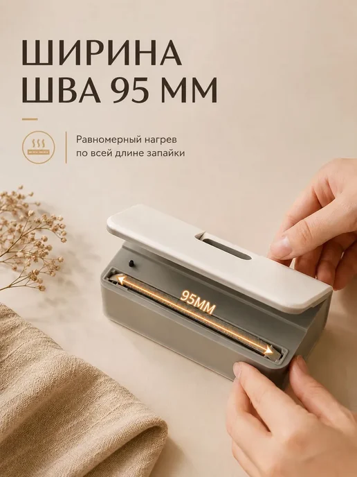Запайщик пакетов аккумуляторный белый, белый, фото 4