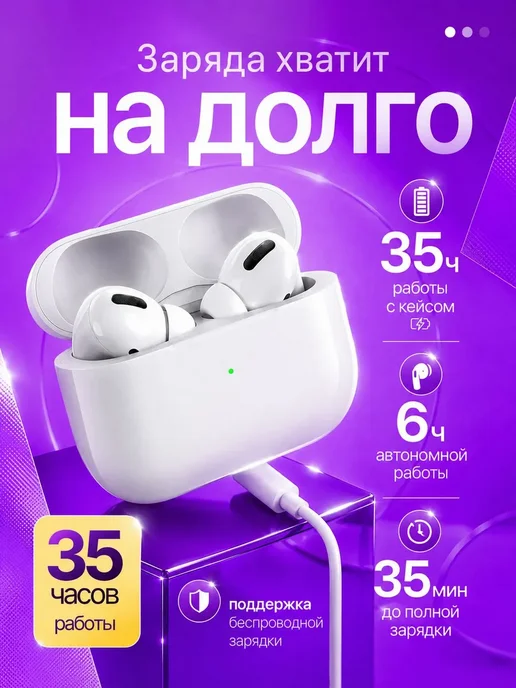 Наушники беспроводные Air Pro 3 для айфон с шумоподавлением, вариант, фото 3