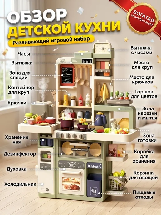 Кухня детская игровая с водой и паром, вариант, фото 6