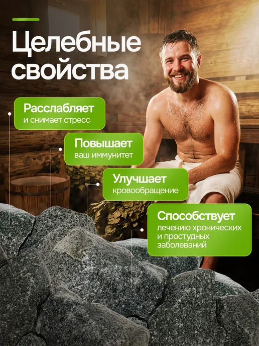 Пармейстер Камни для бани Габбро-диабаз, 20 кг, 20 кг, фото 4