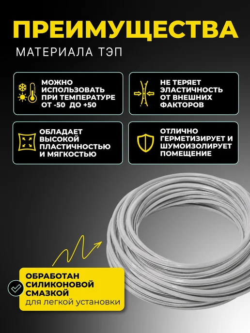 Уплотнительная резинка для пластиковых окон, уплотнитель 20, серый, фото 2