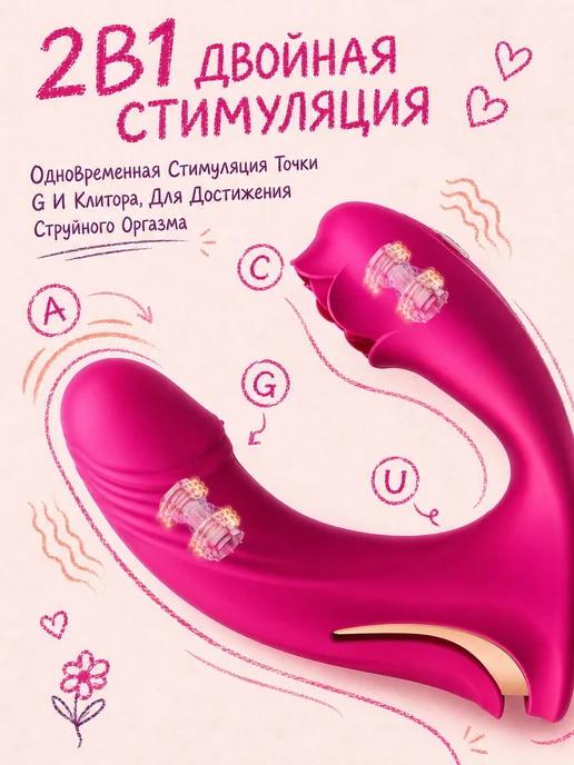 Amoochoo Вибратор, цвет темнорозовый, 14 см, розовый, фото 2