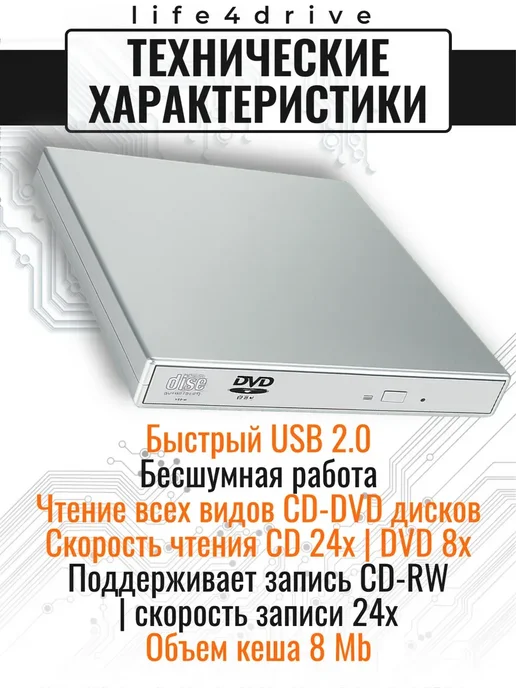Внешний дисковод CD DVD, вариант, фото 7