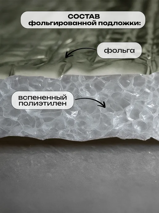 Доминар Плюс Теплоизоляция фольгированная 2 мм 1.05х10 м утеплитель, 1.05x10 м, фото 2
