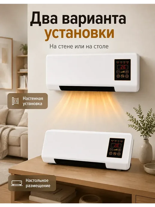 Тепловентилятор 1800 Вт настенный и настольный, 1800 Вт, фото 2