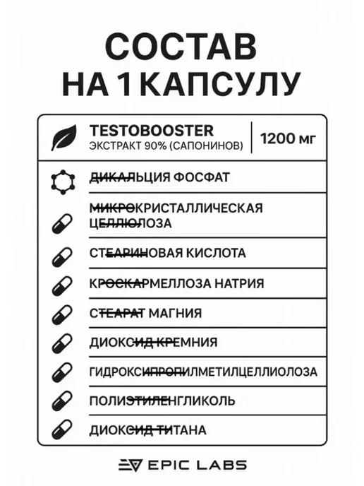 Epic Labs Трибустерон 1200 мг, вариант, фото 4