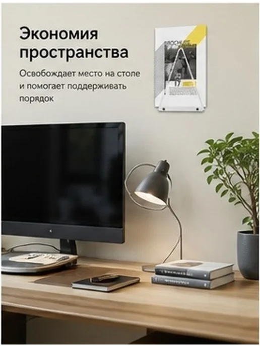 Белый настенный железный треугольный держатель для винила, белый, фото 7
