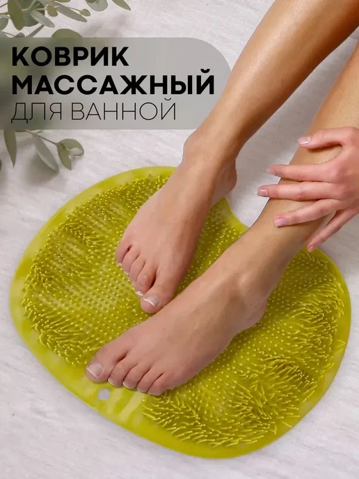 Массажная мочалка для душа, щетка для спины, синий, фото 5