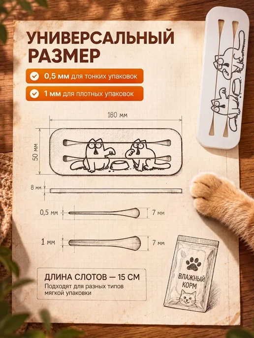 Пресс давилка для кошачьего корма в пакетиках, вариант, фото 2