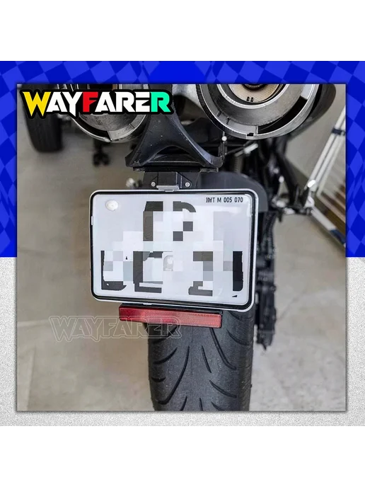 MOKEZHAN НОВЫЙ Держатель номерного знака для YAMAHA FZ6 FZ6N FZ6S 200, синий, фото 3