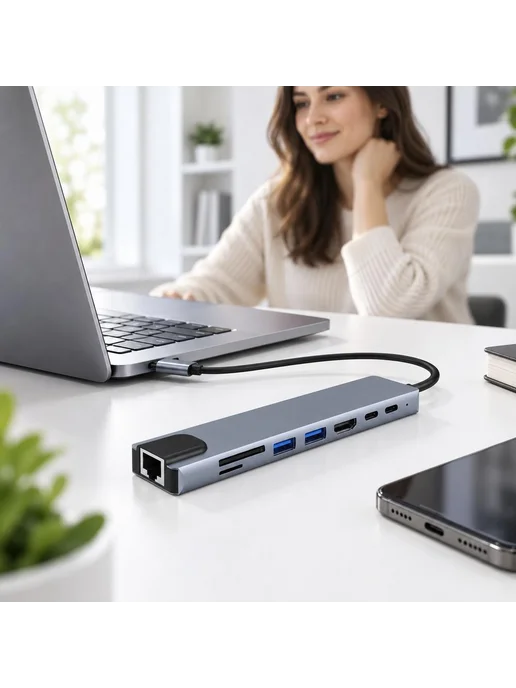 Док-станция 8 в 1 с HDMI 4K и USB 3.0, вариант, фото 12