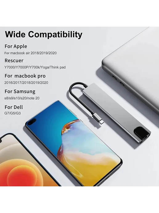 Док-станция 8 в 1 с HDMI 4K и USB 3.0, вариант, фото 7