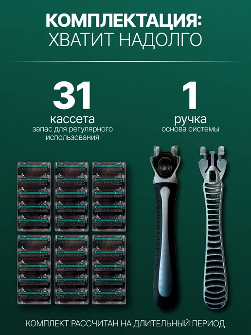 Нет бренда Бритва для мужчин, станок для бритья мужской с кассетами 31, вариант, фото 2