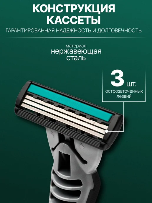 Нет бренда Бритва для мужчин, станок для бритья мужской с кассетами 31, вариант, фото 3