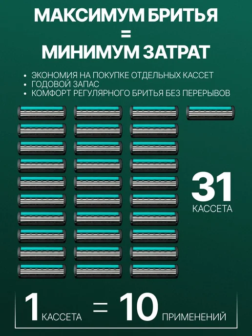 Нет бренда Бритва для мужчин, станок для бритья мужской с кассетами 31, вариант, фото 5