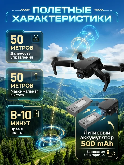 FixOn Радиоуправляемый Квадрокоптер 2 акб с сумкой, черный, фото 2